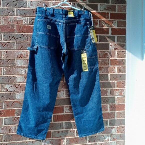 Vtg Lee dark Wash loose fit Blue Denim Carpenter jeans size in description NWT - Picture 2 of 15